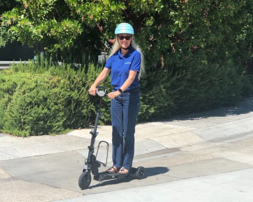 Annette on scooter